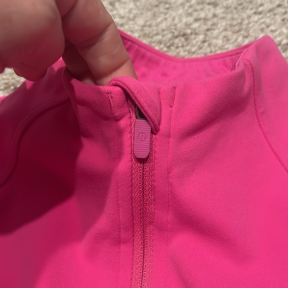Lululemon Define cropped half zip jacket *Luon SONIC PINK Sz 12 Rare - Picture 6 of 13